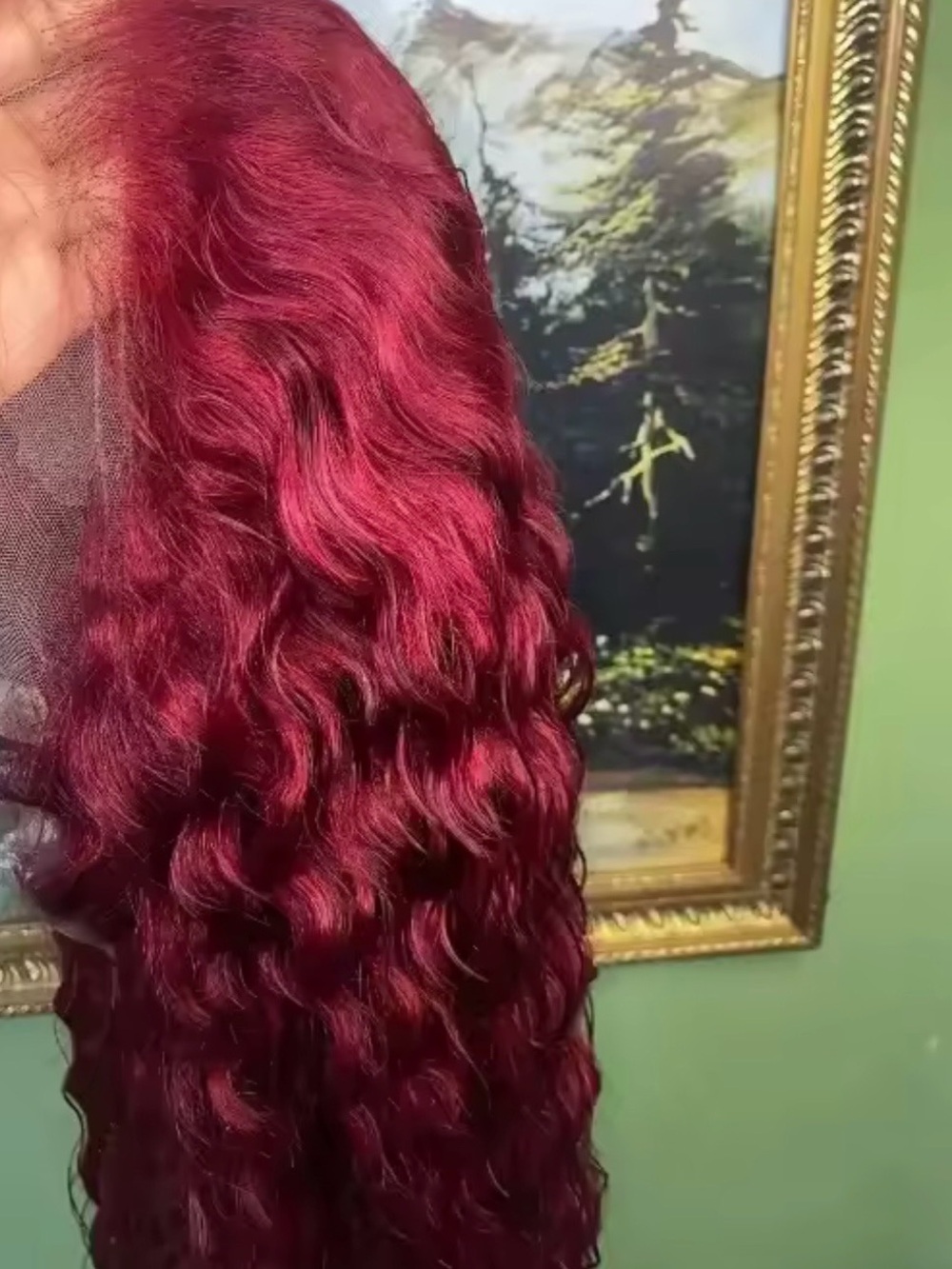 Deep wave human hair Lace Front Wig - Women Hair 18 inches